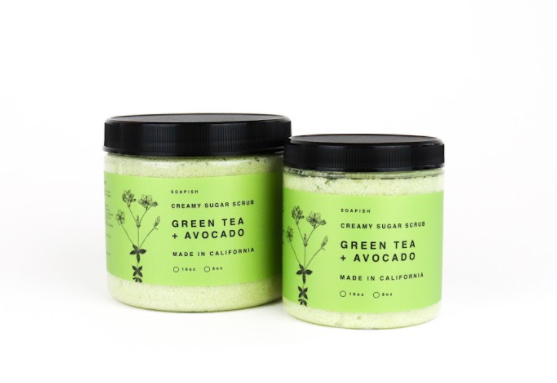 Green Tea + Avocado Sugar Scrub