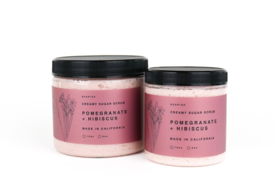Pomegranate + Hibiscus Sugar Scrub